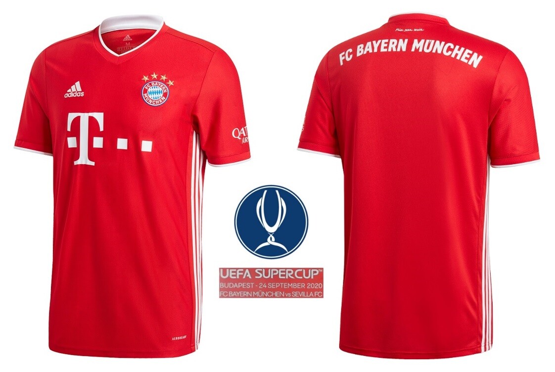 Trikot Adidas FC Bayern SUPERCUP 2020 Budapest Champions League