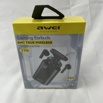 Awei T70 Noise Cancelling Gaming Earphone Bluetooth 5.3 38ms Low Latency HIFI
