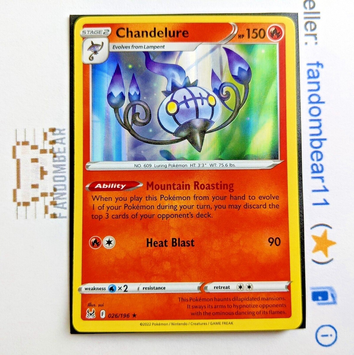 chandelure pokemon card value stage 2 shiny Pokmon New RarityRare Hit Points130 HP Formnull Pokemon Card - S&M: Guardians