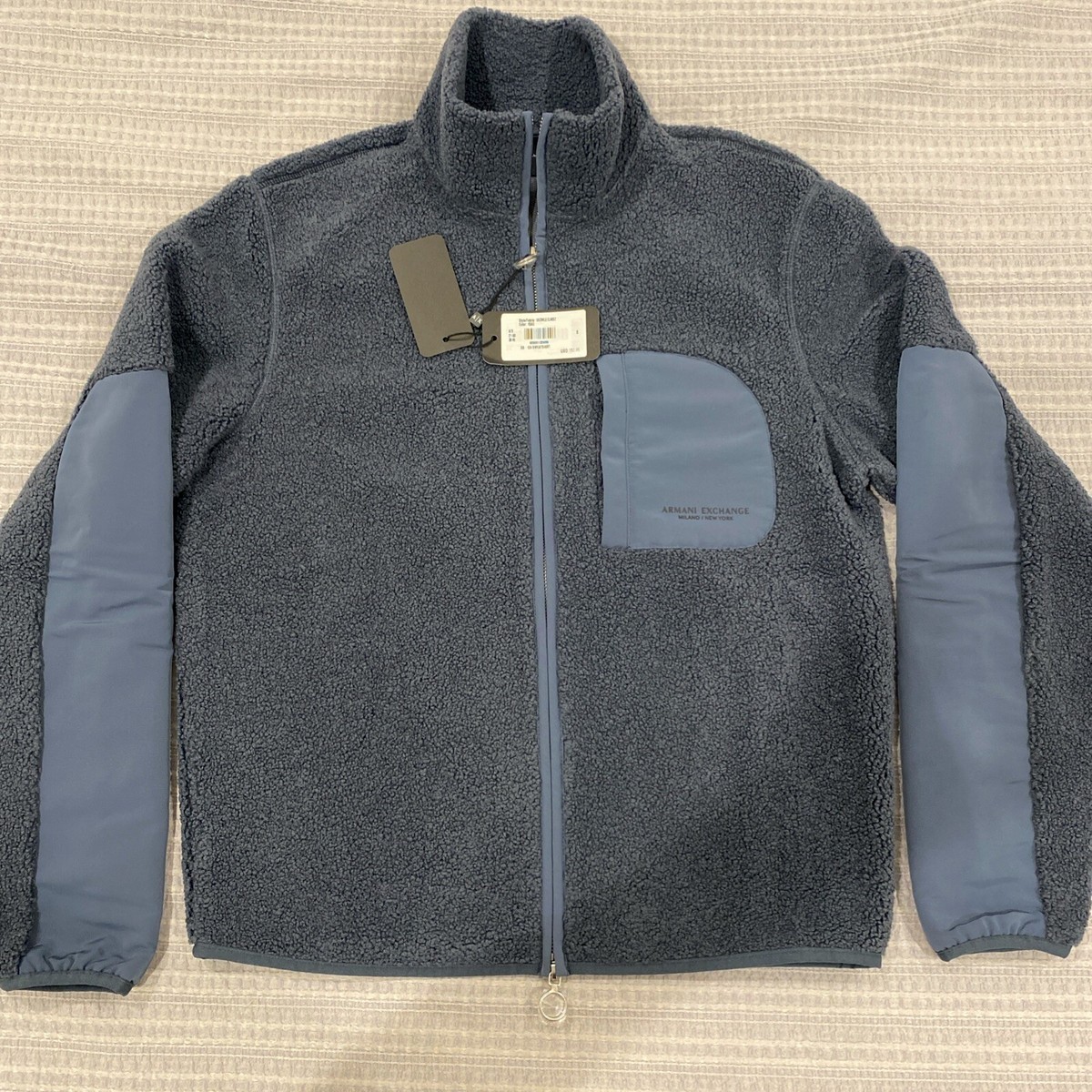 $150 Armani Exchange Men’s Blue Sweatshirt Jacket Sz S