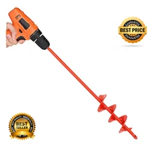 Auger Drill Bit For Garden Ground Earth Spiral Post Hole Digger Bulb Planting (f