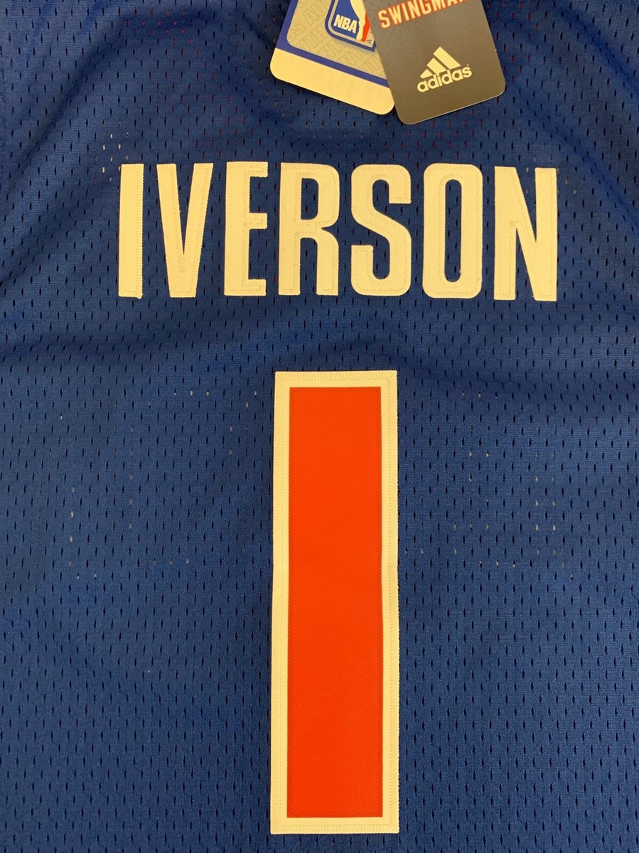 Rare Vintage Adidas NBA Detroit Pistons Allen Iverson