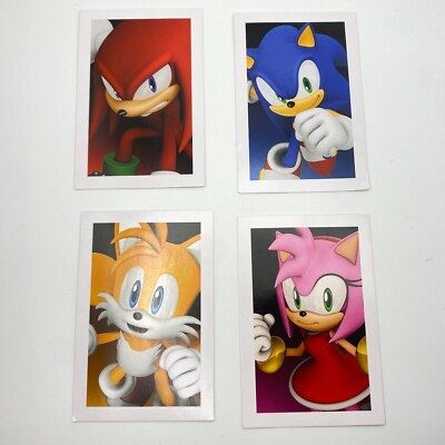 Monopoly Gamer Sonic the Hedgehog 4 Character Cards 2018 Replacement Pieces