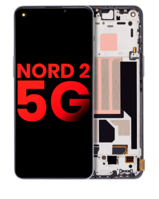 OLED Assembly With Frame For OnePlus Nord 2 5G (Aftermarket Plus) (Gray Sierra)
