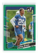 JULIUS BRENTS #346 2023 PANINI DONRUSS COLTS GREEN RATED ROOKIE