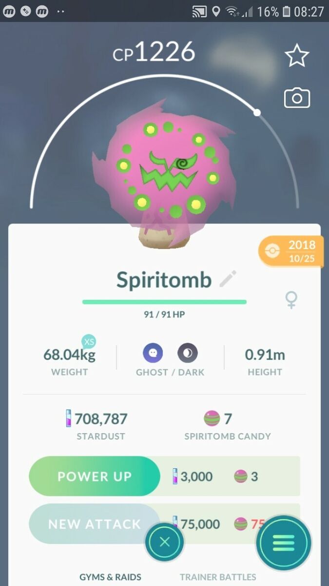 Shiny Spiritomb Pokemon Trade Go