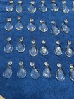 Vintage Lot Of 52 Faceted Crystal Glass Chandelier Tear Drop Prisms — photo 2