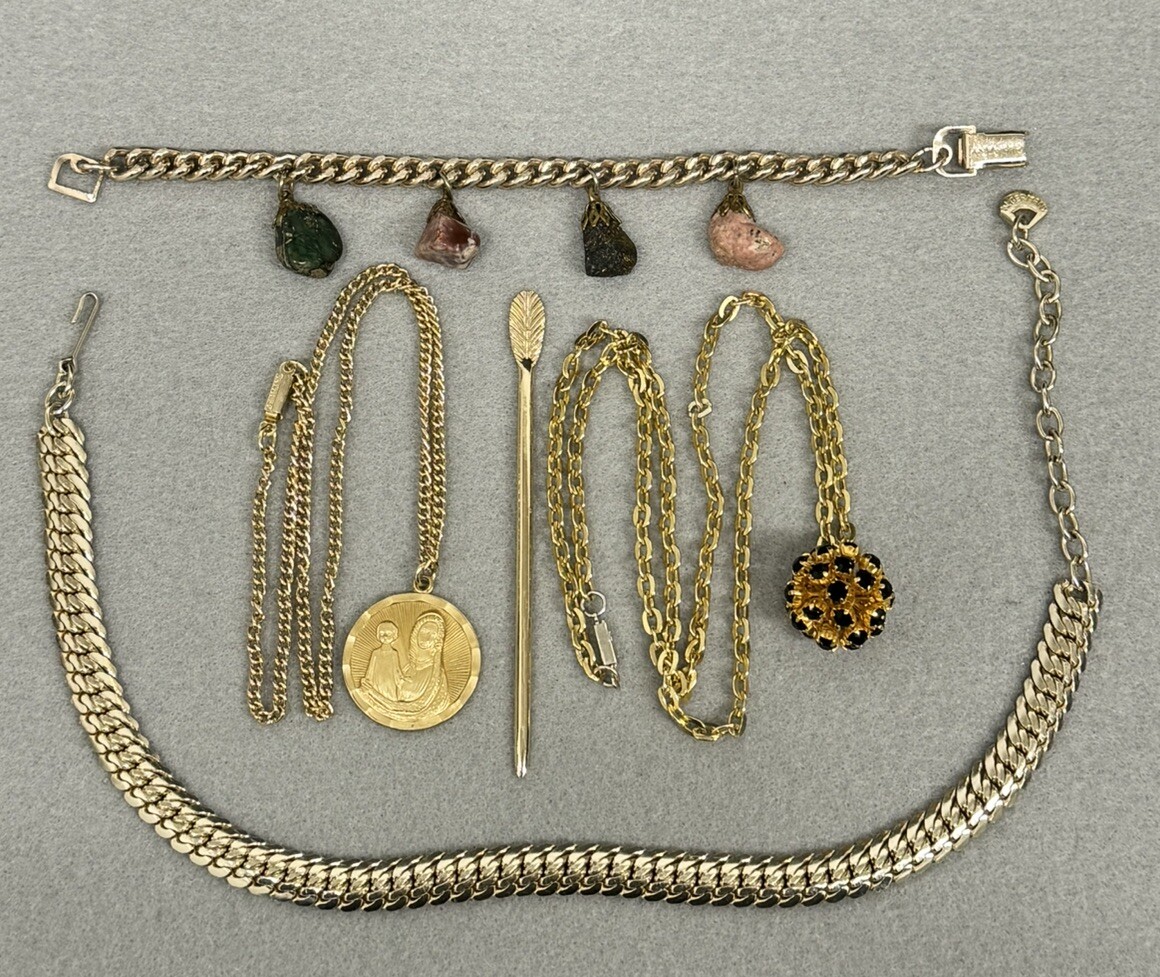 Vintage Germany Jewelry Lot Lightweight Aluminum Necklaces Bracelet