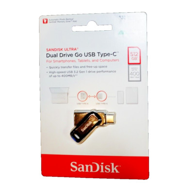 SanDisk 512GB Ultra Dual Drive Go USB Type-C Flash Drive - SDDDC3-512G-A46