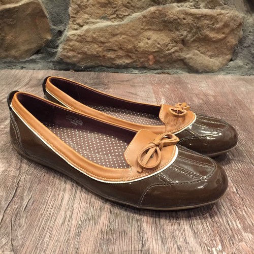 LL Bean Dark Brown Glossy Slip On 