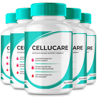 (5 Pack) CelluCare Blood Support Pills for Combating Fatigue & Boosting Energy