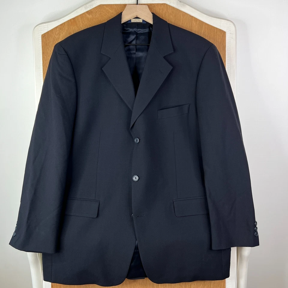 Brooks Brothers Suit Mens 43L Navy Blue 3 Button Wool Stretch Pants 32x30 NEW - Image 2 of 4