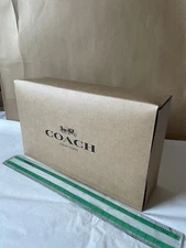 COACH Gift Box 10”x 6”x 2 1/2" NEW + Tissue Paper and Sticker