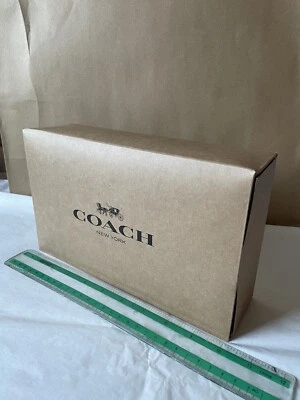 COACH Gift Box 10”x 6”x 2 1/2" NEW + Tissue Paper and Sticker