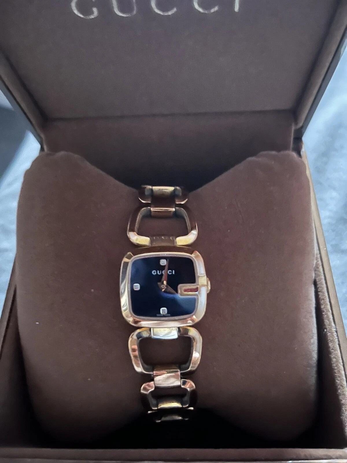 Gucci Femme Ya125512 G gucci Noir Soleil Cadran Brossé W