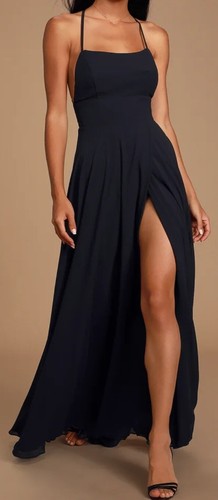 Maxi abito nero senza schiena LULUS Dreamy Romance**stile splendido taglia MEDIA**NUOVO SENZA ETICHETTE - Foto 5 di 9