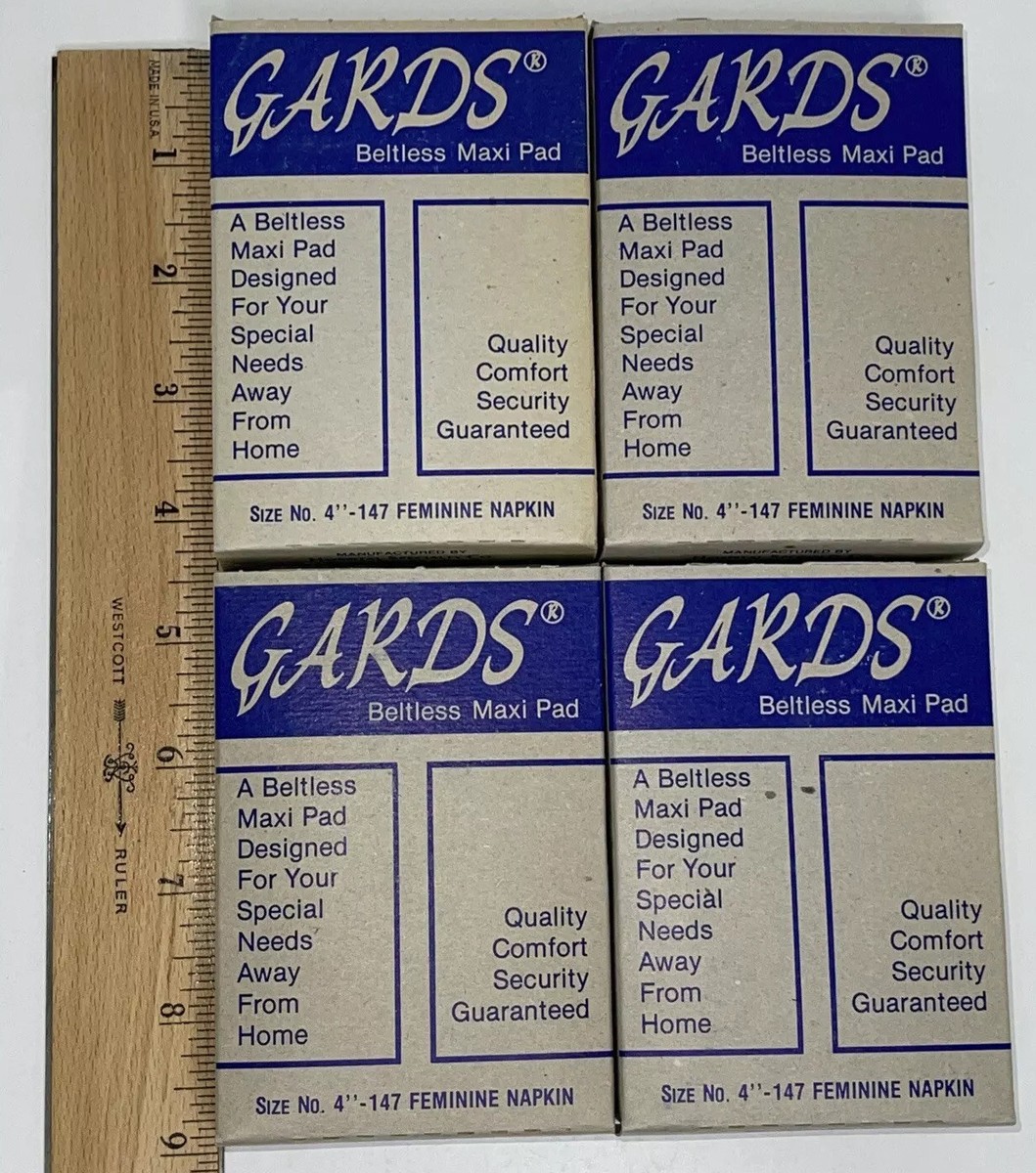 4 Vintage Vending Machine Maxi Pad Sanitary Napkins Gards