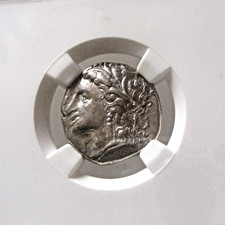 Ancient Greek Lucania Metapontum AR Silver Stater, Demeter & Barley, NGC - VF
