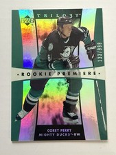 2005-06 Upper Deck Trilogy #171 Corey Perry Rookie RC SN #133/999 Near Mint Card. rookie card picture