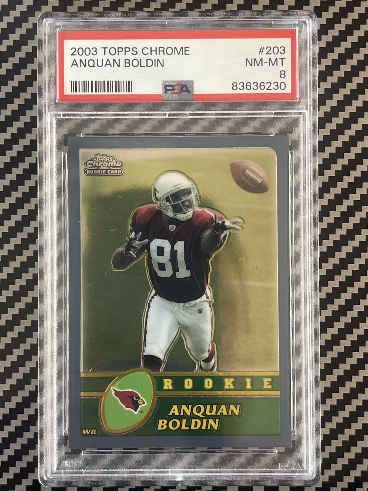 2003 Topps Chrome Anquan Boldin (RC) PSA 8 Arizona Cardinals