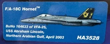 Used 1-72Hobby Master HA3528 F-18C VFA-25 Fist of the Fleet 