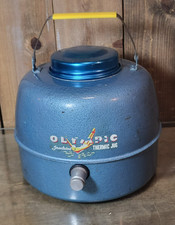 Vintage Olympic Thermal Jug Hot Cold Insulated Swimmer Graphic Thermic Excellent