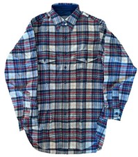 NWOT Vintage Pendleton Wool Men's Size 15 Blue Red Plaid Button-Up Shirt Flannel