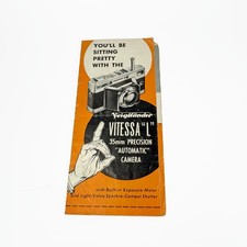 Voigtl nder Vitessa L 35mm Precision Automatic Camera Manual 1955 Vintage