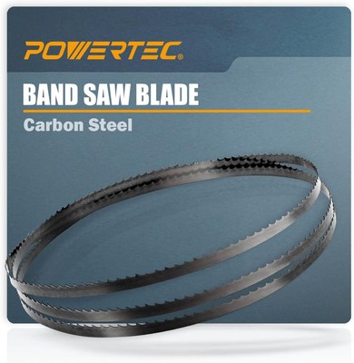 POWERTEC 72-1/2 Inch Bandsaw Blades, 1/2'' x 3 TPI 72.5'' x x 3TPI, Black 