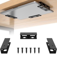 3 PCS Under Desk Laptop Mount With AntiScratch Felt Board Storage Shelf