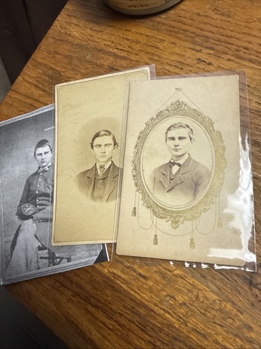 Civil War 14th New York Artillery Very Rare Identified CDV Photo Group Signed