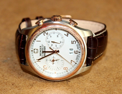 Wenger Swiss Military SS Rose Gold Men's Zermatt Chronograph Watch