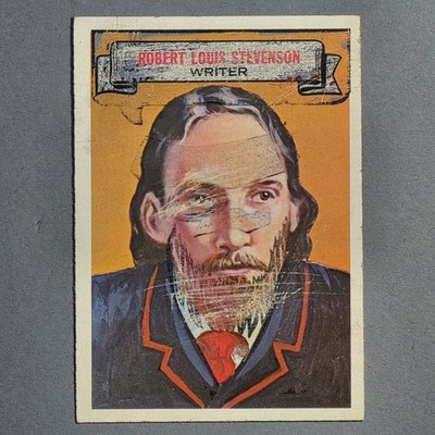 1967 Topps Who am I? (with disguise) #16 Robert Louis Stevens Crease - Scratched