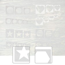 8 Pieces Painting Stencils Reusable Easy to Clean Small Patterns Geometric