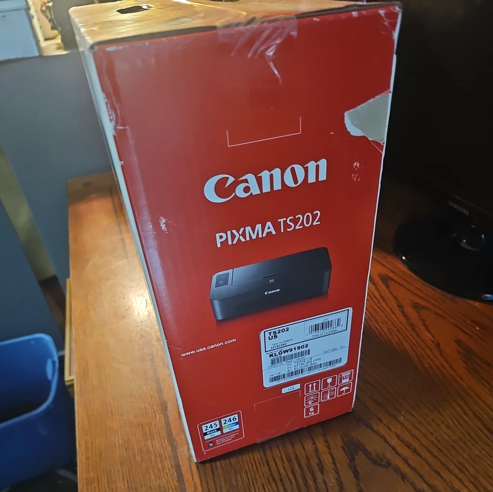 Canon PIXMA TS202 Desktop Inkjet Printer Color 2319C002 - Image 2 of 3