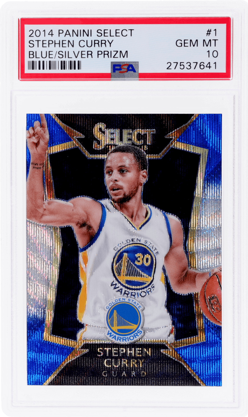 2014 Panini Select Stephen Curry Blue and Silver Prizm #1 PSA 10