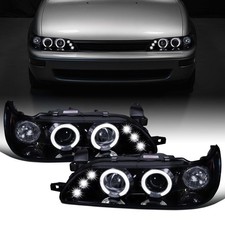For Toyota 1993 1997 Corolla Led Dual Rims Projector Headlights Black Smoke For Toyota 1993 1997 Corolla Led Dual Rims Projector Headlights Black Smoke