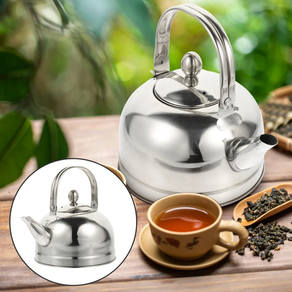  Bollitore d'acqua in metallo comodo tea pot pot da cucina da cucina ristorante - Immagine 2 di 4