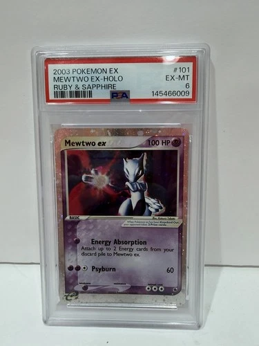 Mewtwo ex 2003 Pokemon EX Ruby & Sapphire #101 PSA 6 GRADED