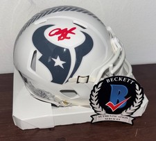 ARIAN FOSTER HOUSTON TEXANS SIGNED 2022 SALUTE TO SERVICE MINI HELMET BECKETT