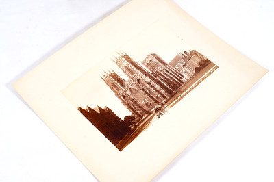 1890s York Minster Cathedral Gothic Architecture Albumen Photo 10x12