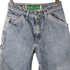 Vtg 90's Boys Levi's Silvertab Cargo Denim Jeans Baggy Loose Fit Size 12 47801
