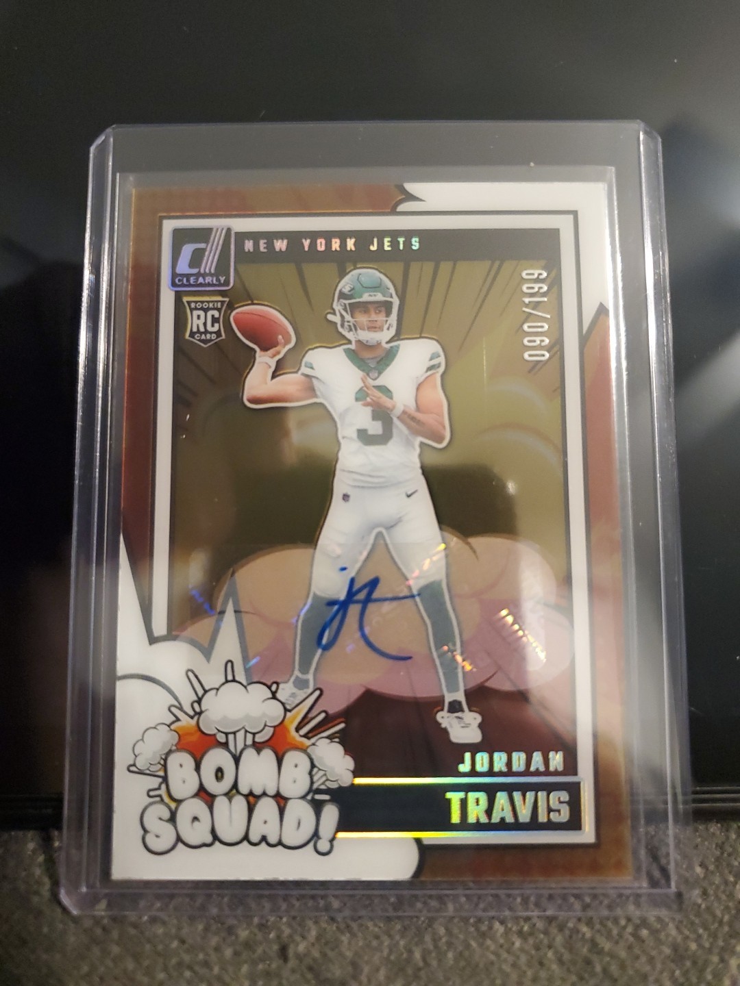 Jordan Travis Panini Clearly Donruss Clearly Bomb Squad #9 Autograph