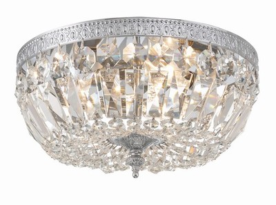 Crystorama Lighting Group 712-CL-I Ceiling Mount 3 Light 12''W - Chrome