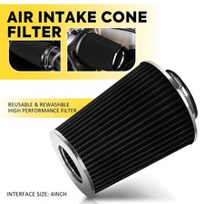 Black 4 102mm Inlet Truck Air Intake Cone Replacement Quality Dry Air Filter Py