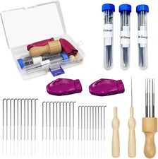 39 Stück Filznadeln zum Trockenfilzen Set, Nadelfilz Set Anfänger, 3 Größen Nade