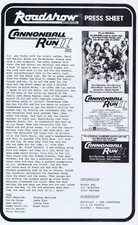 CANNONBALL RUN II Original Australian Movie Press Sheet Burt Reynolds