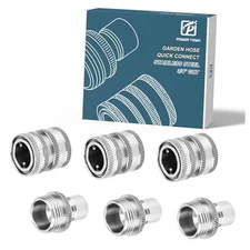 Quick Connect Hose Fittings, Garden Hose Quick Disconnect Set, Universal Fit 