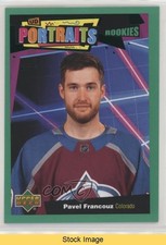 2020-21 Upper Deck UD Portraits Rookies Green Pavel Francouz #P-99 READ 4hh