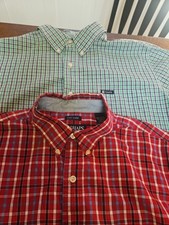 Lot of 2 Chaps Easy Care Dress Shrts Mens 2XL  Short Sleeves/pockets
